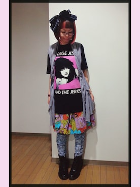 「バンT」｜「アイテム（その他）」を使った、ちなつ*さん（レディース・152cm）の秋コーディネート