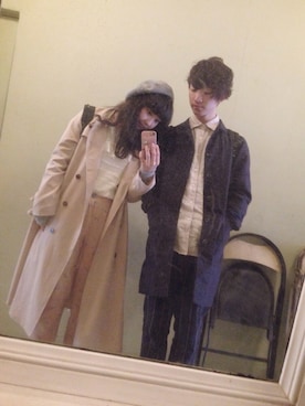 「flower」｜「アイテム（ハンチング/ベレー帽）」を使った、❁﻿ゆめめ❁﻿さん（レディース・163cm）の春コーディネート