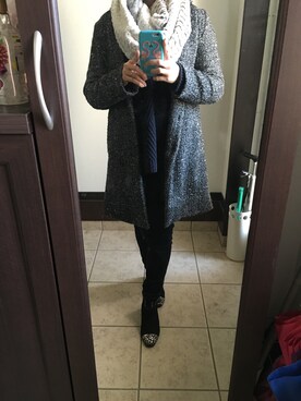 「ジーナシス」｜「アイテム（チェスターコート）」を使った、wkey_1110さん（レディース・153cm）の冬コーディネート