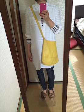 「Te chichi（テチチ）のアイテム（チュニック）」を使った、はやうまれさん（レディース・163cm）の春コーディネート