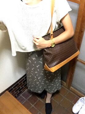 「COMME CA DU MODE（コムサデモード）のアイテム（スカート）」を使った、Vespaさん（レディース・168cm）の秋コーディネート