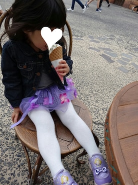 「透け素材」｜「アイテム（ジャケット/アウター）」を使った、honyoさん（キッズ・90cm）の春コーディネート