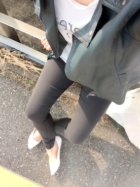 「寝坊コーデ」｜Ririkaさん（レディース・153cm）の秋コーディネート