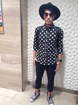 「Lucien Pellat-Finet（ルシアンペラフィネ）のアイテム（シューズ）」を使った、Kouichi Otakeさん（メンズ・177cm）の夏コーディネート