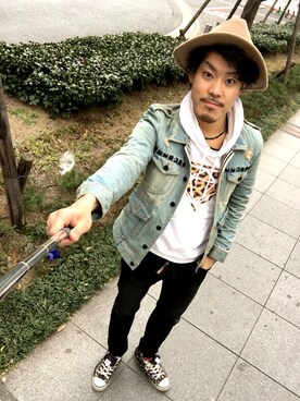 「Lucien Pellat-Finet（ルシアンペラフィネ）のアイテム（シューズ）」を使った、Kouichi Otakeさん（メンズ・177cm）の春コーディネート