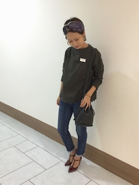 「キンチャクバッグ」｜yumiさん（レディース・155cm）の秋コーディネート