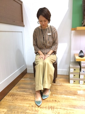 「大振りアクセサリー」｜yumiさん（レディース・155cm）の秋コーディネート