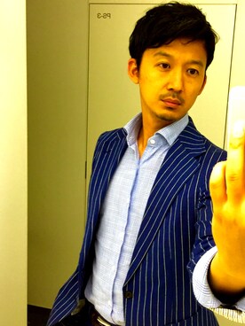 「アイテム（スーツジャケット）」を使った、YuCaiさん（メンズ・172cm・30代）の夏コーディネート