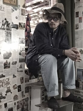 「KIJIMA TAKAYUKI」｜「アイテム（その他シューズ）」を使った、Chizumaruさん（メンズ・180cm）の春コーディネート