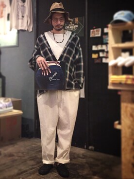 「KIJIMA TAKAYUKI」｜「アイテム（その他シューズ）」を使った、Chizumaruさん（メンズ・180cm）の春コーディネート