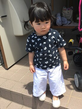 「cache cache（カシュ カシュ）のアイテム」を使った、ayuna.toaさん（キッズ・80cm）の春コーディネート