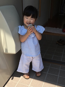 「cache cache（カシュ カシュ）のアイテム」を使った、ayuna.toaさん（キッズ・80cm）の夏コーディネート