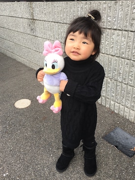 「キッスコーデ」｜「アイテム（ワンピース/ドレス）」を使った、ayuna.toaさん（キッズ・90cm）の秋コーディネート