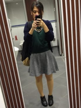 「アイテム（ブーティ）」を使った、あーさん（レディース・152cm・10代）の秋コーディネート