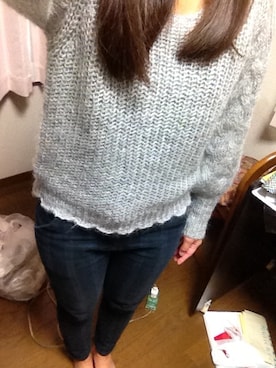 「スカラップ」｜「アイテム（ブーティ）」を使った、あーさん（レディース・152cm）の秋コーディネート