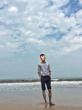 「UNIQUE（ユニーク）のアイテム（ジャケット/アウター）」を使った、川贝枇杷309さん（メンズ・182cm）の夏コーディネート