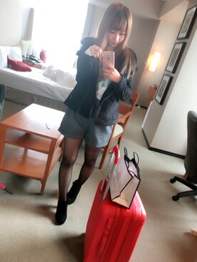 「rienda（リエンダ）のアイテム（オールインワン・サロペット）」を使った、さきちゃんさん（レディース・152cm）の冬コーディネート