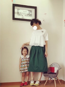 「おさんぽ」｜まいさん（キッズ・100cm）の春コーディネート