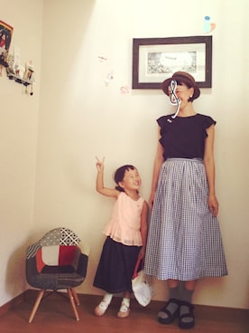 「KBF（ケイビーエフ）のアイテム」を使った、まいさん（キッズ・100cm）の夏コーディネート