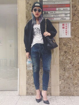 植野有砂さん（レディース・161cm）の春コーディネート