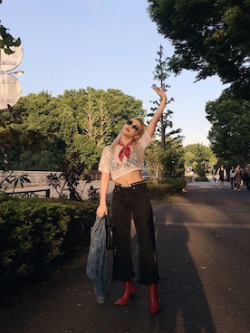 植野有砂さんのコーディネート