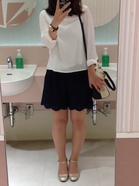 「STRAWBERRY-FIELDS（ストロベリーフィールズ）のアイテム（パンツ）」を使った、つちさん（レディース・159cm）の秋コーディネート