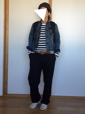 「URBAN RESEARCH DOORS WOMENS（アーバンリサーチ ドアーズ ウィメンズ）のFORK＆SPOON フレンチベーシックトラウザー（その他パンツ）」を使った、menmenmenさん（レディース・166cm）の秋コーディネート