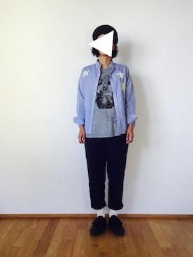 「MHL.」｜「アイテム（キャスケット）」を使った、menmenmenさん（レディース・166cm）の春コーディネート