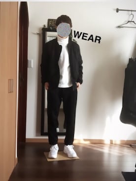 「アイテム（MA-1）」を使った、RYOICHIさん（メンズ・173cm・10代）の秋コーディネート