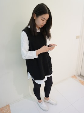 「Daniel Wellington」｜Evelynさん（レディース・170cm）の冬コーディネート