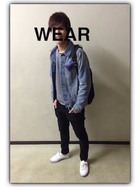 「SUPERGA（スペルガ）のアイテム（シューズ）」を使った、げんきさん（メンズ・174cm）の冬コーディネート