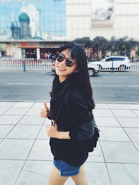 「3CE（3CE）のアイテム（パンツ）」を使った、竹子_Phoebezuuさん（レディース・166cm）の春コーディネート