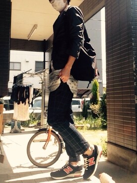 「Manhattan Portage」｜「アイテム（スラックス）」を使った、yusukeさん（メンズ・173cm）の春コーディネート