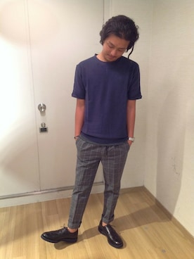 「HAMNETT（ハムネット）のアイテム」を使った、RYUICHIさん（メンズ・171cm）の夏コーディネート