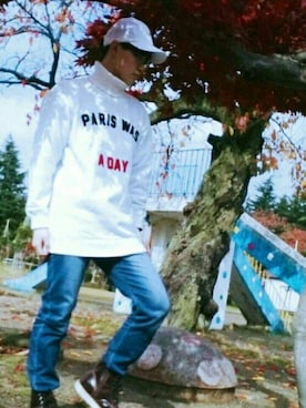 「DING（ディング）のアイテム（キャップ）」を使った、たくまーん さん（メンズ・173cm）の秋コーディネート