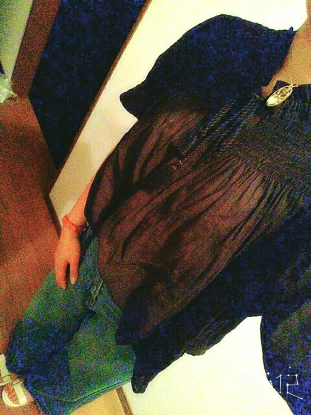 「Handmadeのアイテム（ネックレス、ホワイト系）」を使った、miさん（レディース・156cm）の夏コーディネートの1枚目の写真