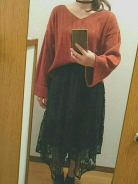 「SHEL’TTER（シェルター）のアイテム（アクセサリー）」を使った、miさん（レディース・156cm）の秋コーディネート