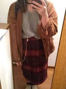 「SHEL’TTER（シェルター）のアイテム（アクセサリー）」を使った、miさん（レディース・156cm）の秋コーディネート