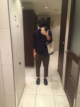 「トイレから失礼しやす」｜「アイテム（ブーツ）」を使った、niiiroさん（メンズ・166cm）の秋コーディネート