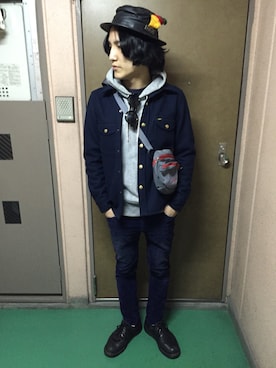 「SUNSPEL（サンスペル）のアイテム」を使った、164164さん（メンズ・169cm）の冬コーディネート