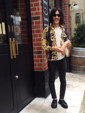 「アイテム（モカシン/デッキシューズ）」を使った、164164さん（メンズ・169cm）の夏コーディネート