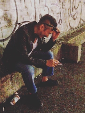 「R.H. Vintage（ロンハーマンヴィンテージ）のアイテム（Tシャツ/カットソー、ホワイト系）」を使った、ターボさん（メンズ）の秋コーディネート