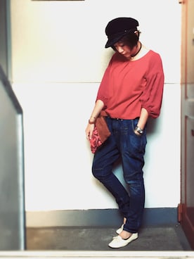 「バルーンスリーブ」｜aimi*さん（レディース・160cm）の秋コーディネート