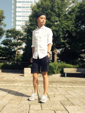 「Ralph Lauren」｜「アイテム（キャスケット）」を使った、ODK★さん（メンズ・178cm）の夏コーディネート