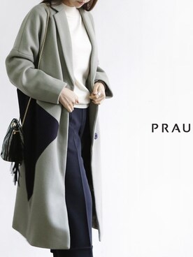 「レディース」｜「アイテム（ムートンコート）」を使った、sakikoさん（レディース・165cm）の秋コーディネート