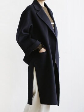 「レディース」｜「アイテム（チェスターコート）」を使った、sakikoさん（レディース・165cm）の秋コーディネート