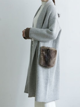 「海外セレブ風」｜「アイテム（その他アウター）」を使った、sakikoさん（レディース・165cm）の冬コーディネート