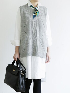 「ロングニット」｜sakikoさん（レディース・155cm）の冬コーディネート