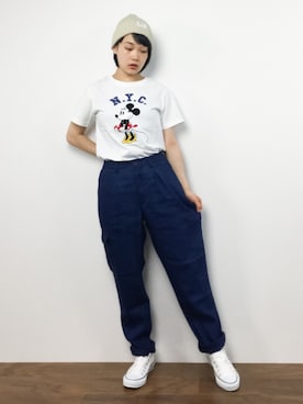 「e.r.g*（イーアールジー）のアイテム（パンツ）」を使った、372☺︎さん（レディース・154cm）の夏コーディネート