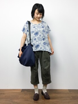 「チャイハネ（チャイハネ）のアイテム（Tシャツ/カットソー）」を使った、372☺︎さん（レディース・154cm）の夏コーディネート